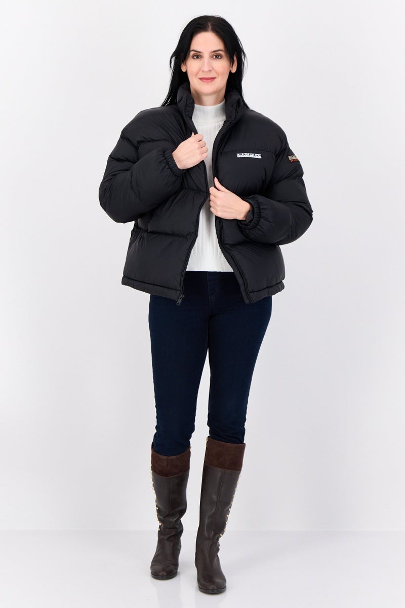 Napapijri جاكيت مبطن للنساء، أسود - Image 4